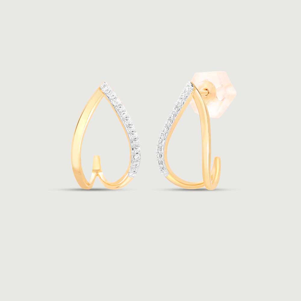 Flirty Swirl Diamond Hoop Earrings,,hi-res image number null