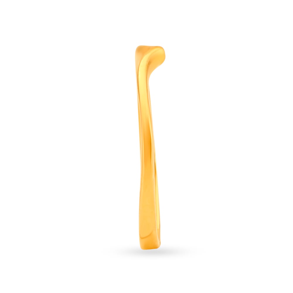 Minimalistic 22 Karat Yellow Gold Tiara Finger Ring,,hi-res image number null