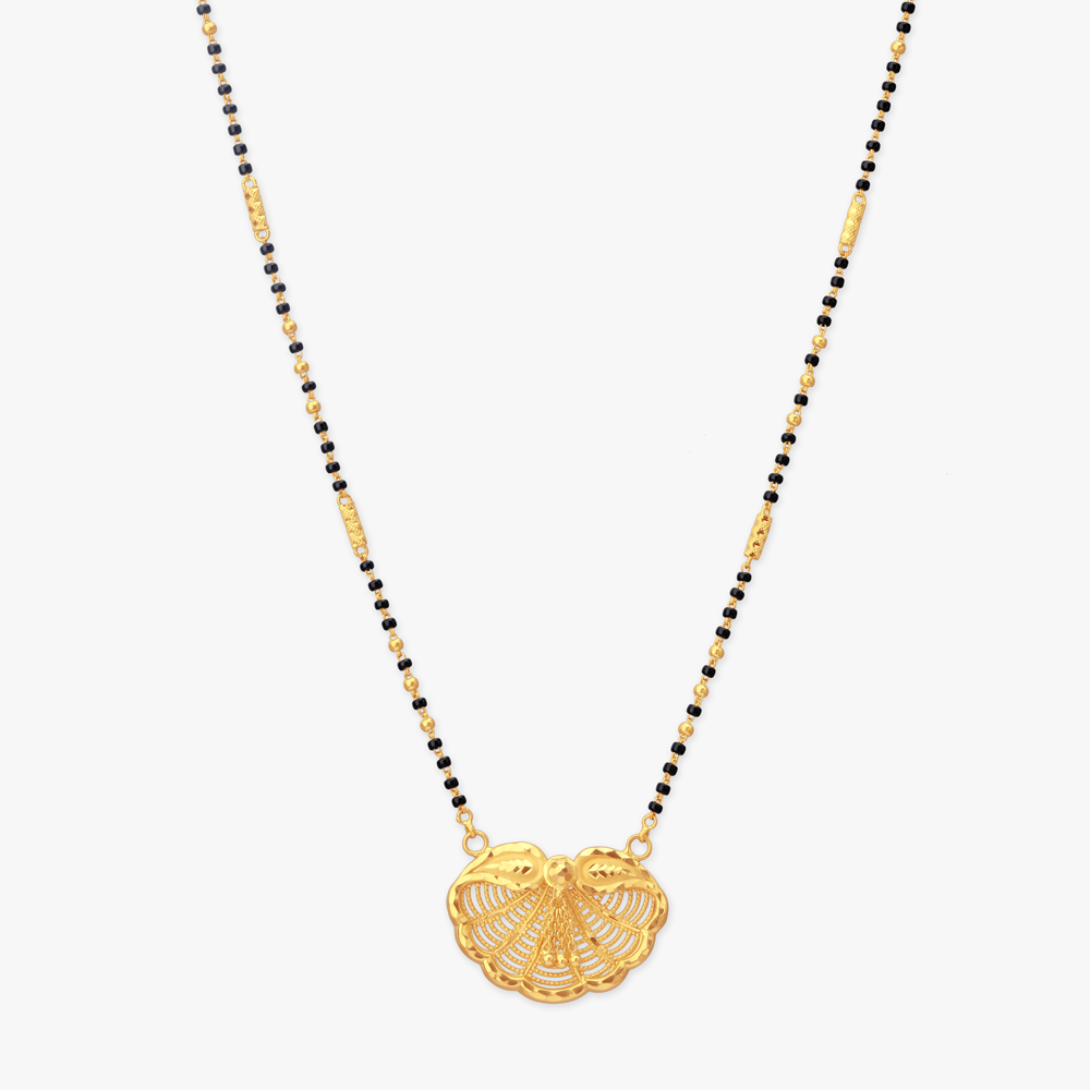 Shankha Cascade Gold Mangalsutra,,hi-res image number null