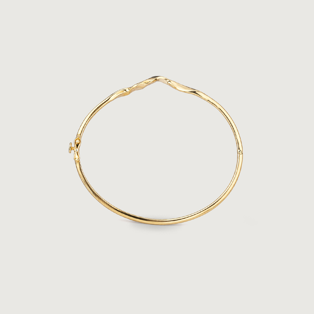Fluid Sculpted Gold Bangle,,hi-res image number null
