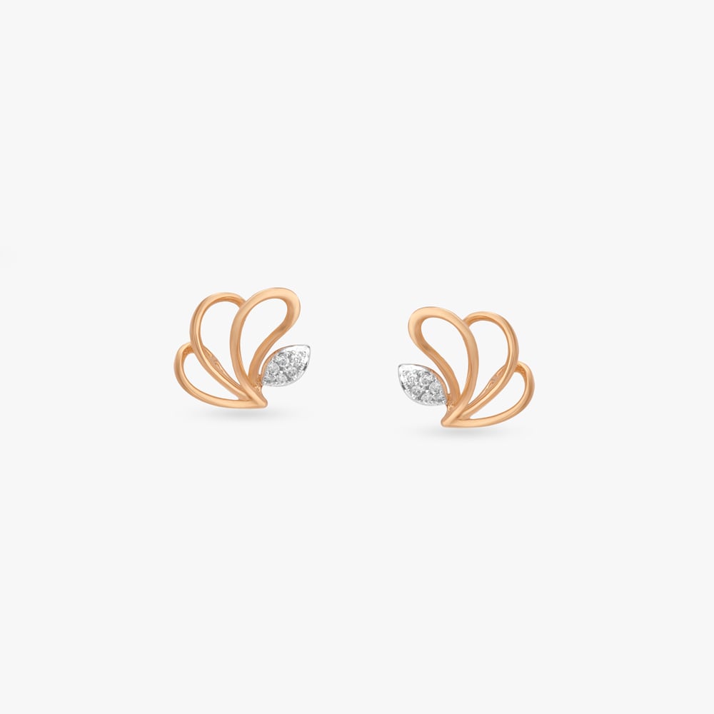 

Petal Heart Diamond Stud Earrings