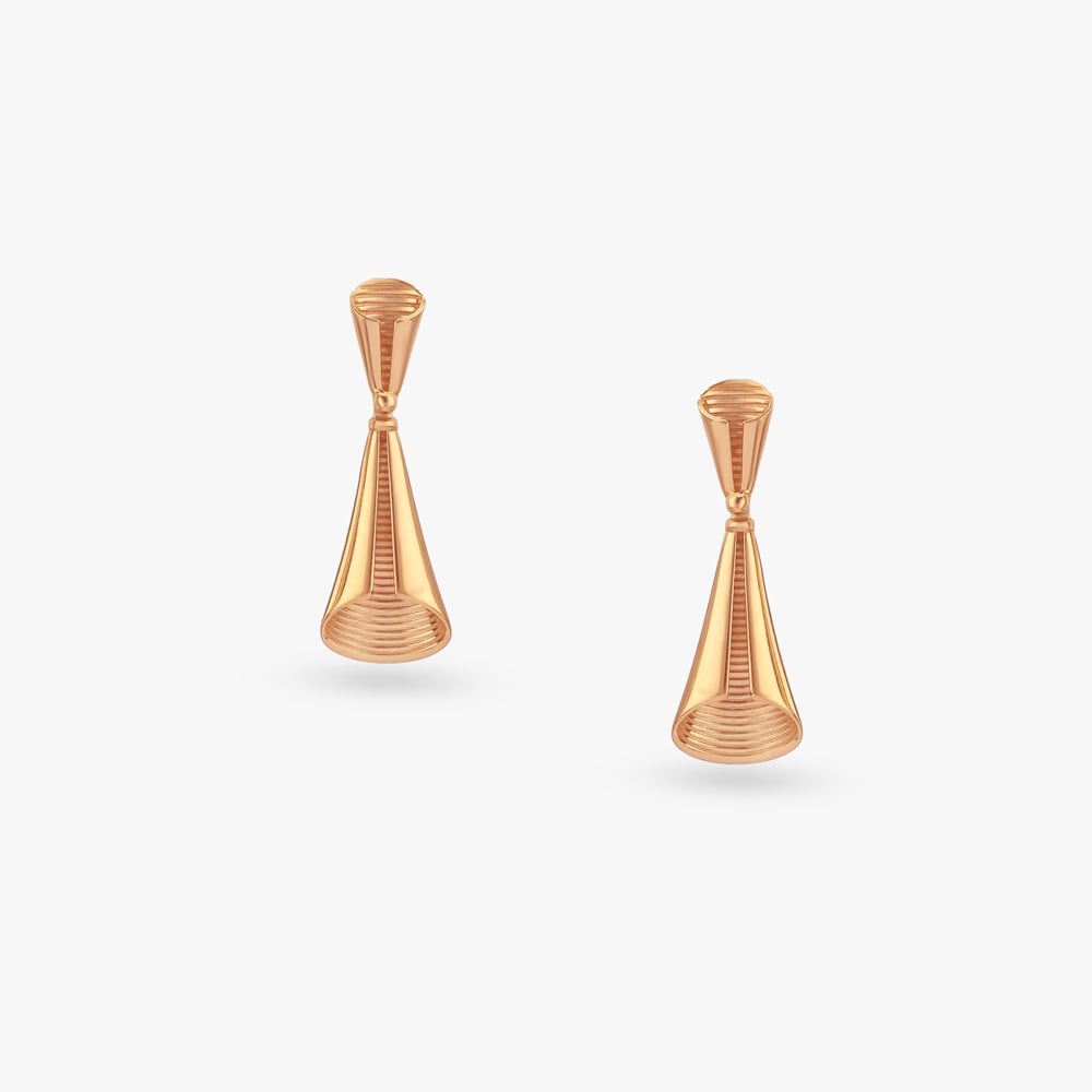 Tapered Rhythm Gold Drop Earrings,,hi-res image number null