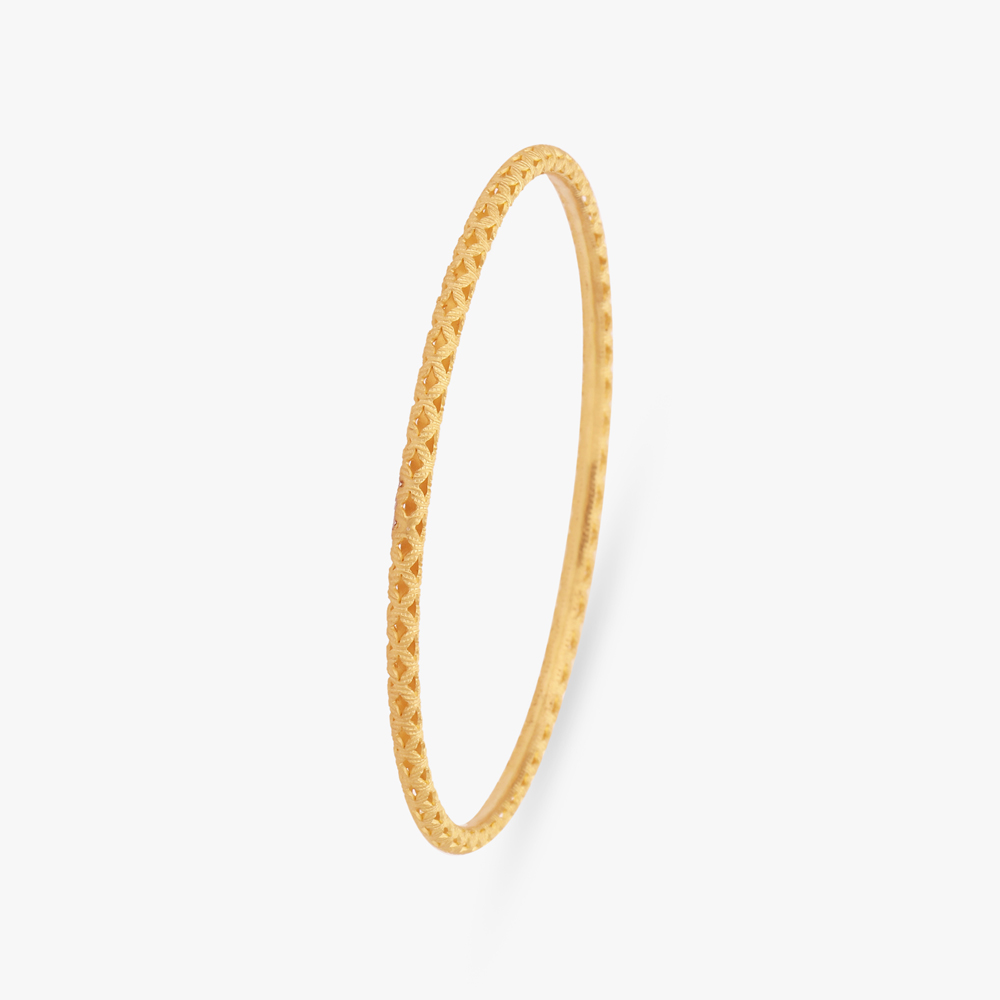 Criss-Cross Gold Bangle,,hi-res image number null