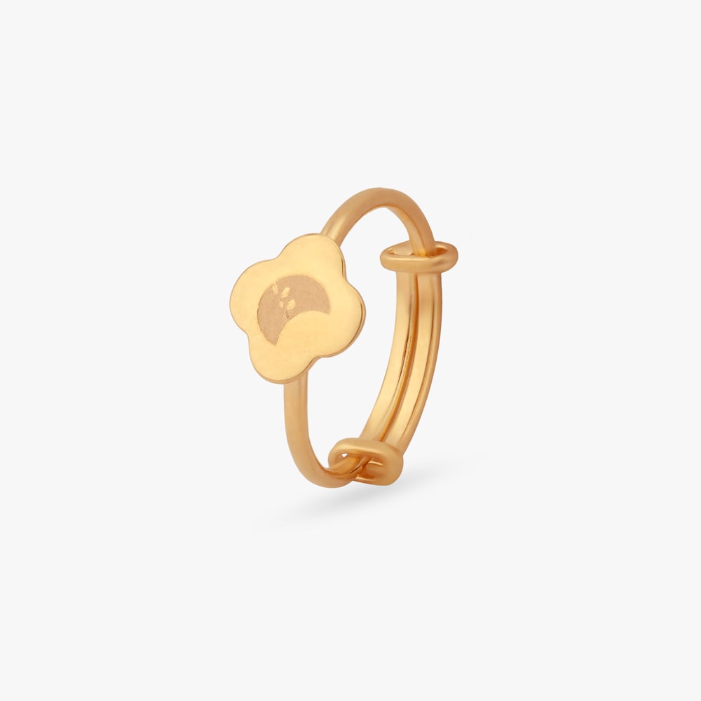 

Moon Bloom Gold Ring for Kids