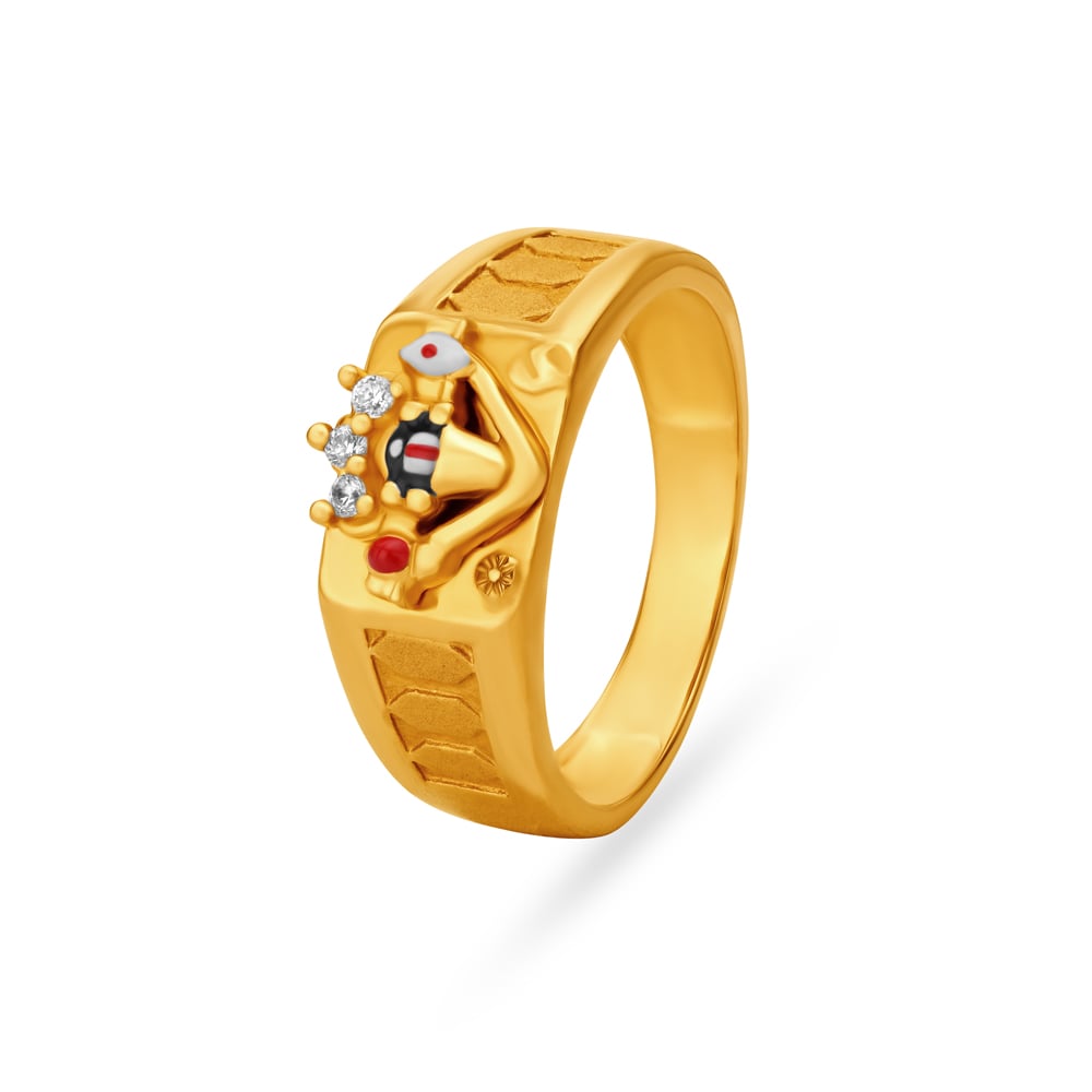 Lord Balaji Gold Finger Ring For Men,,hi-res image number null