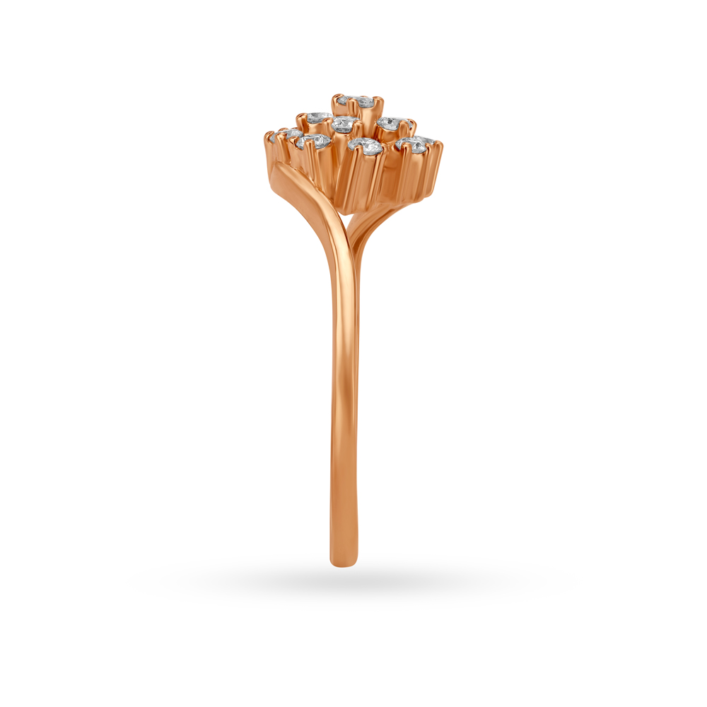 Floral Rose Gold Finger Ring