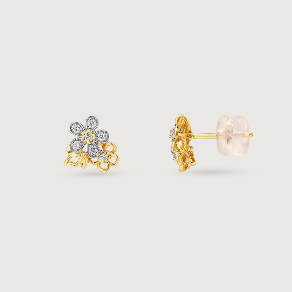 Butterfly Garden Diamond Stud Earrings,,hi-res image number null