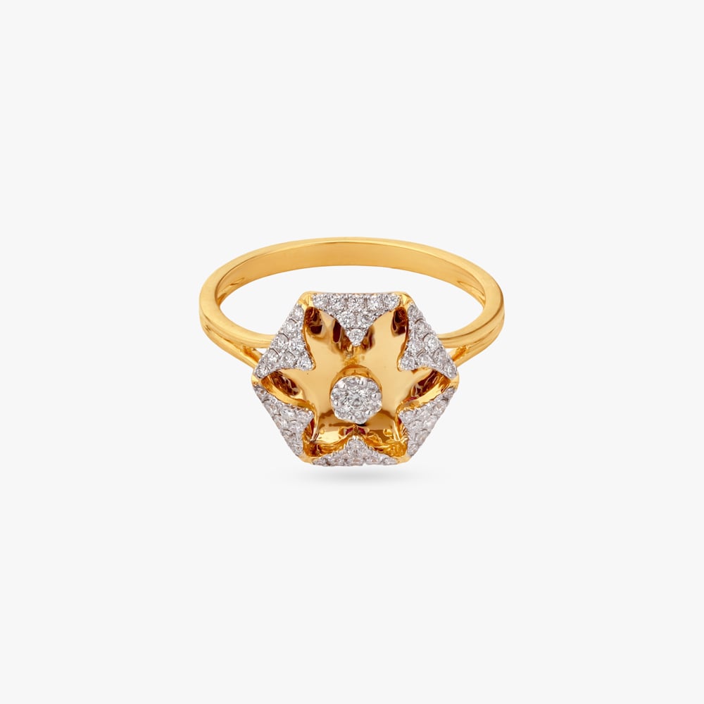 Floral Halo Diamond Ring,,hi-res image number null