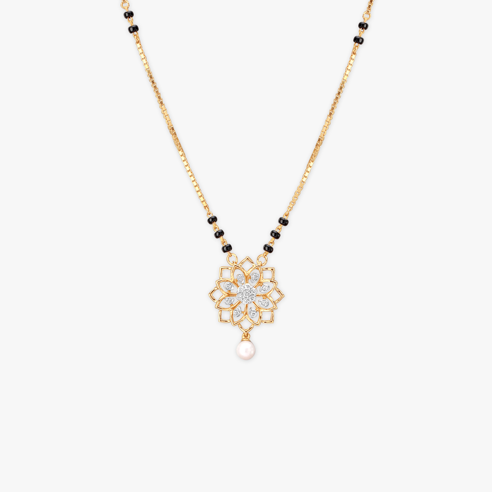 Regal Bloom Diamond Mangalsutra,,hi-res image number null