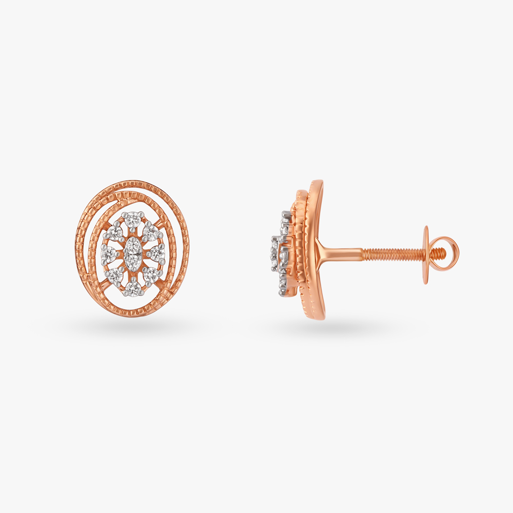 Hypnotic Floral Diamond Pendant and Earrings Set,,hi-res image number null