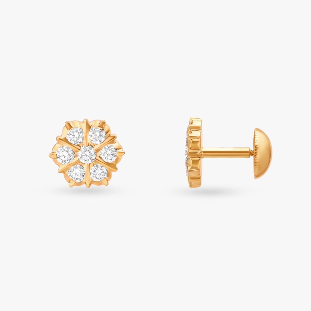 Radiant Diamond Stud Earrings,,hi-res image number null