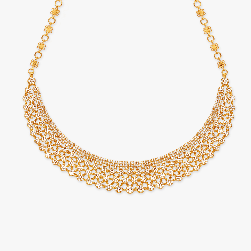 Floral Luminescence Open Polki Necklace Set,,hi-res image number null