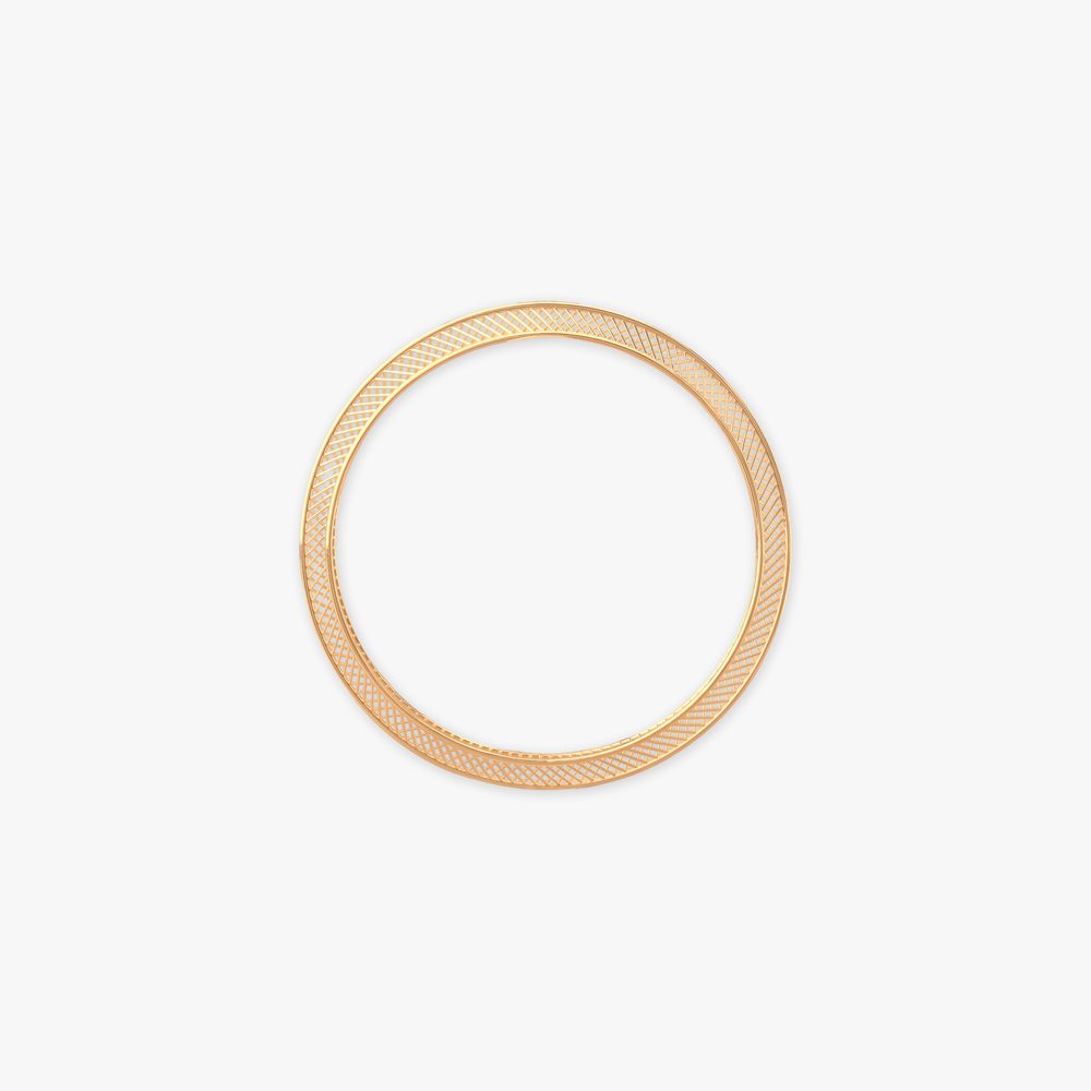 Lattice Texture Gold Bangle,,hi-res image number null