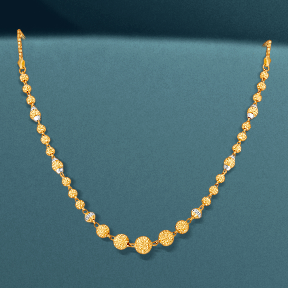 Spangled Yellow Gold Beaded Chain,,hi-res image number null