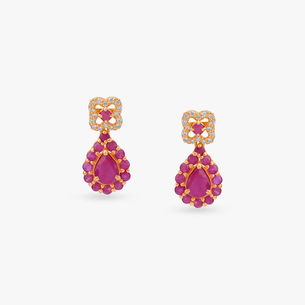Radiant Royale Ruby Drop Earrings,,hi-res image number null