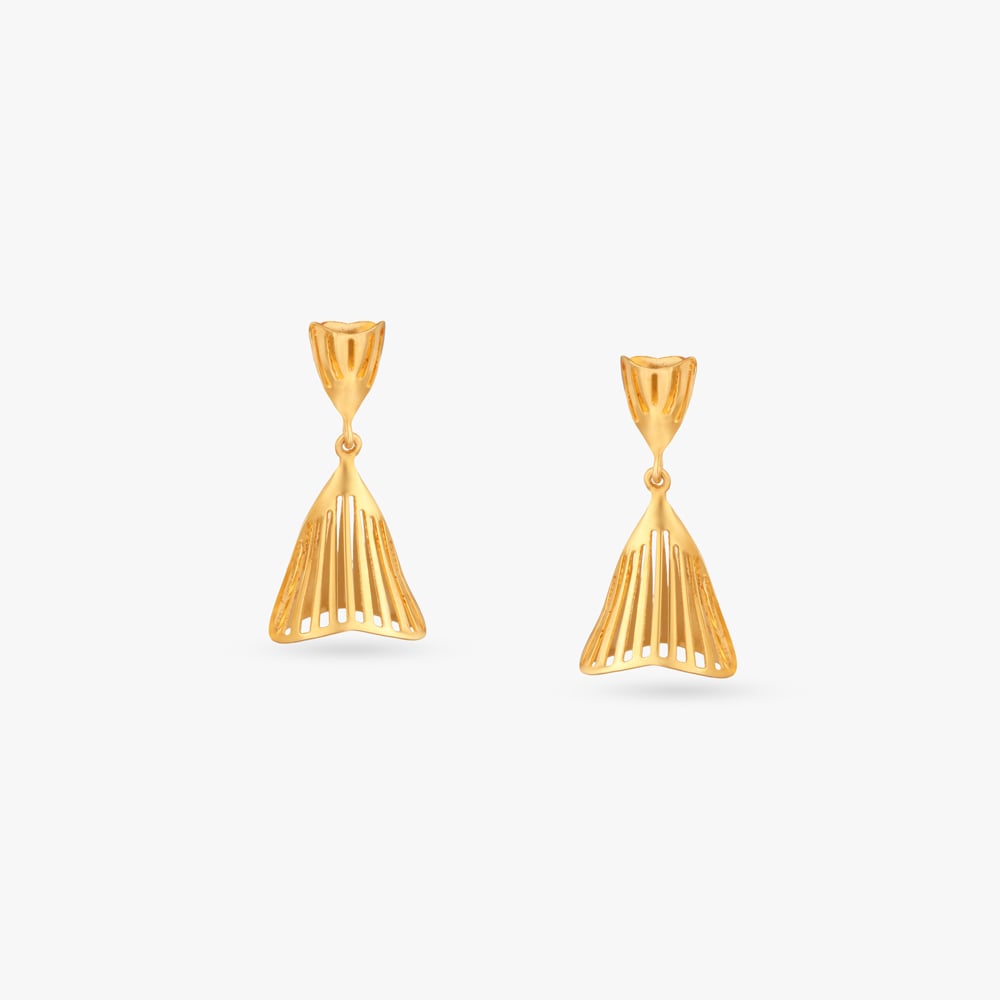 Airflare Swing Gold Jhumka Earrings,,hi-res image number null