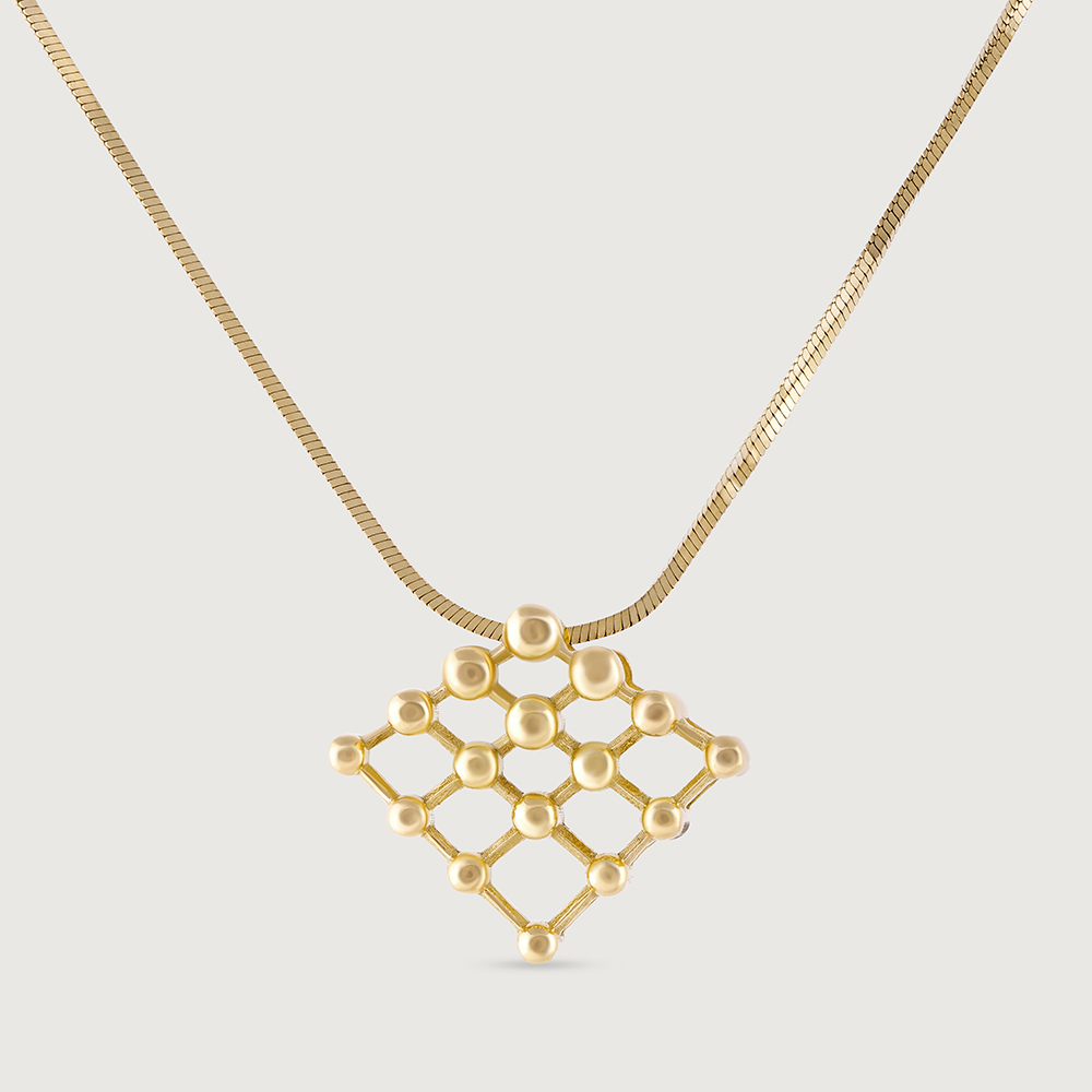 Webbed Sphere Gold Pendant,,hi-res image number null