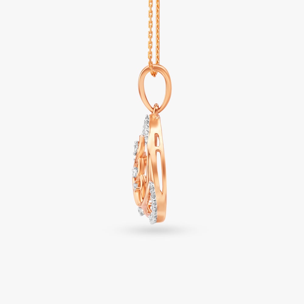 Teardrop Diamond Pendant and Earrings Set,,hi-res image number null