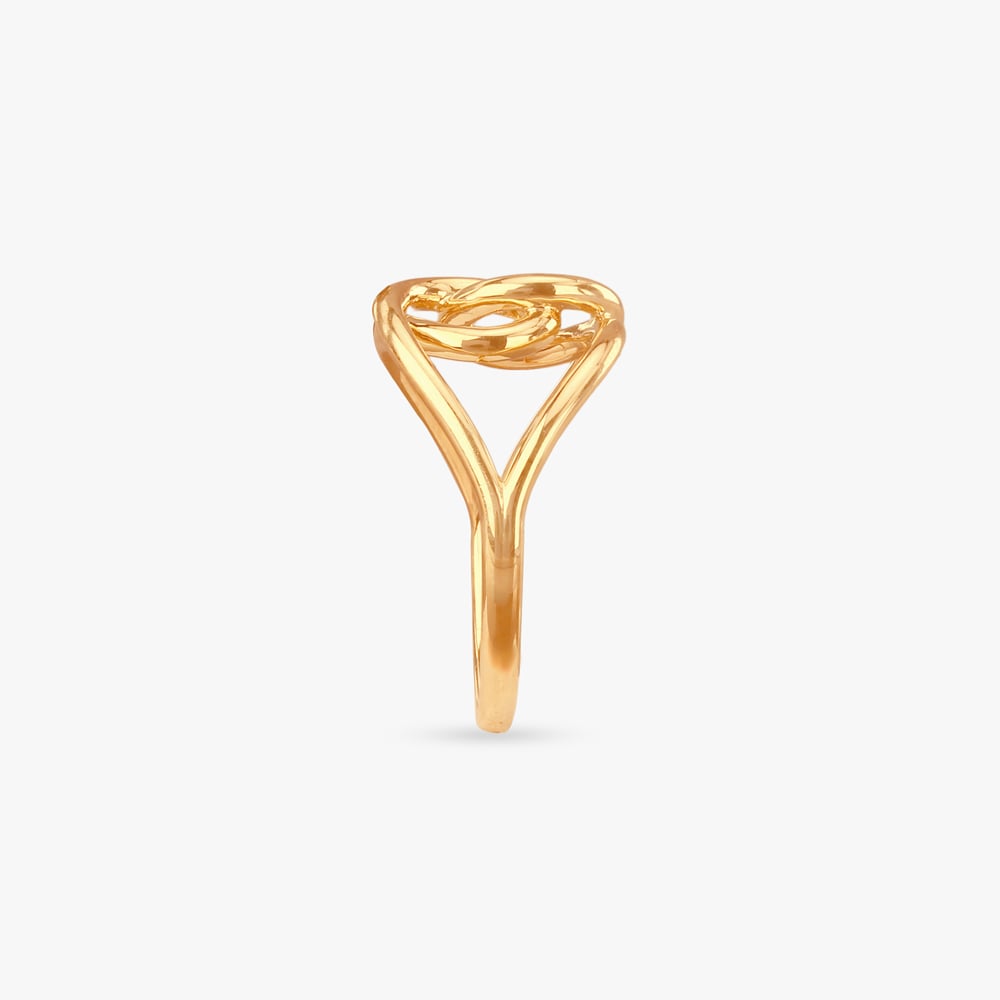 Orbit Knot Gold Ring,,hi-res image number null