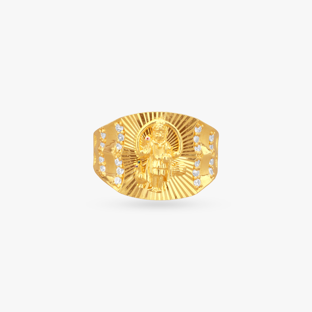 Murugan Glory Gold Ring for Men,,hi-res image number null