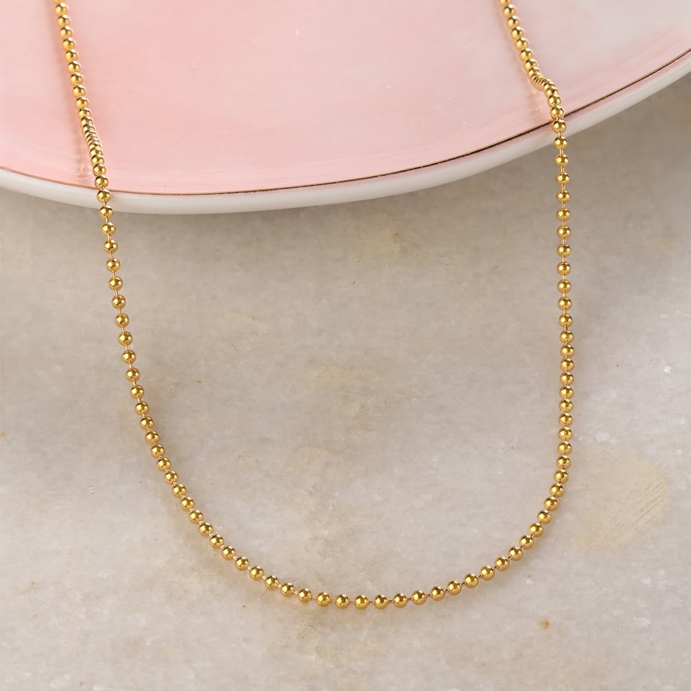 Bead Link 22 Kt Gold Chain,,hi-res image number null