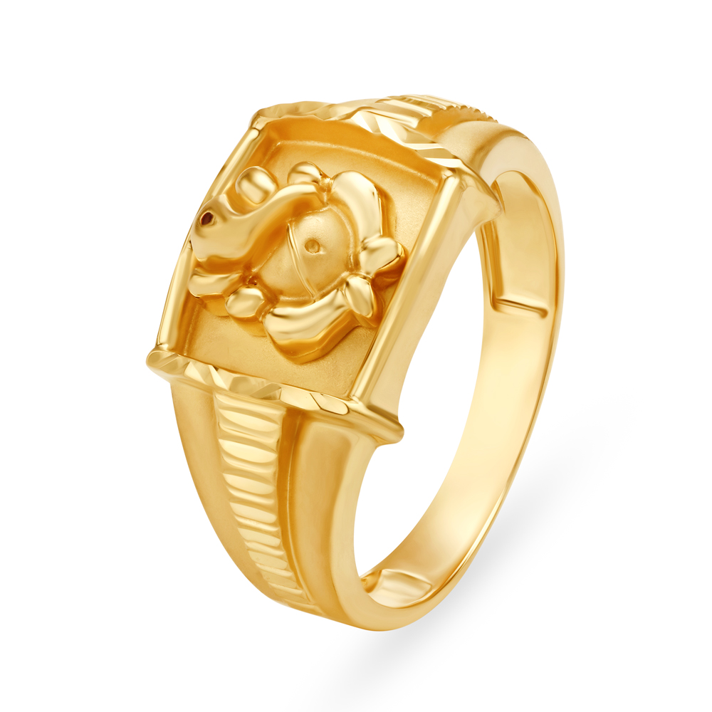 Regal 22 Karat Gold Ganesha Ring