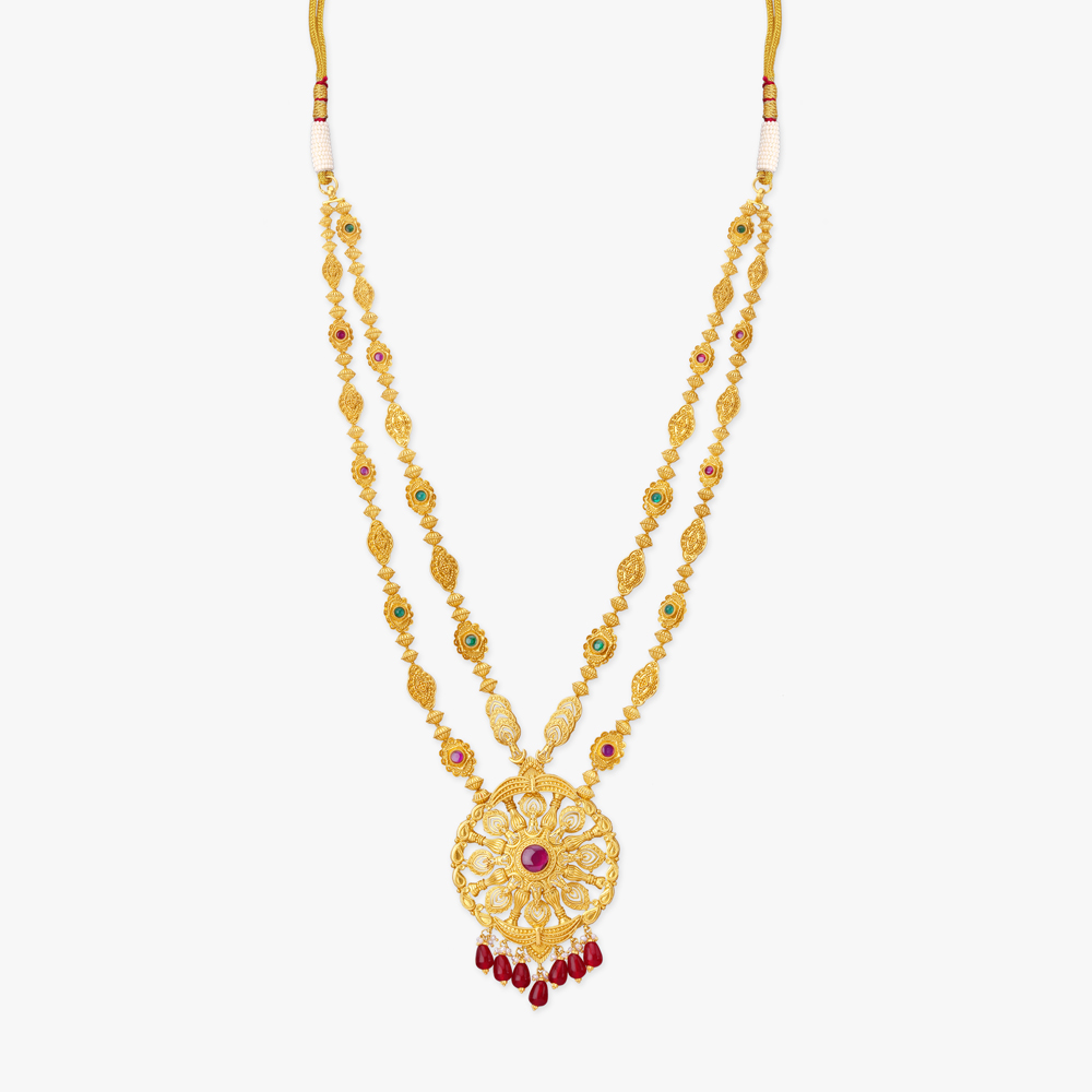 Heirloom Halo Gold Necklace set,,hi-res image number null
