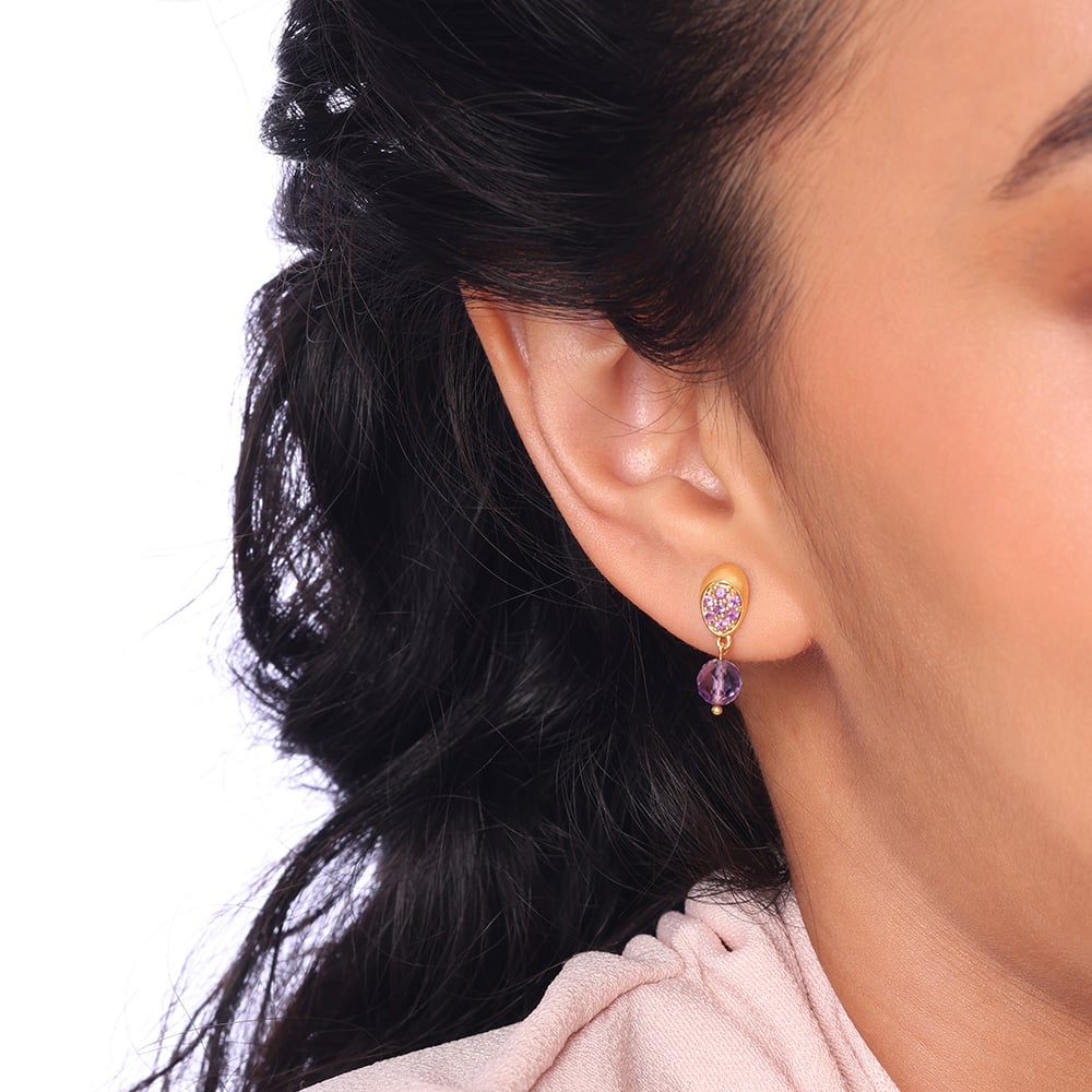 Lilac Pop Amethyst Earrings,,hi-res image number null