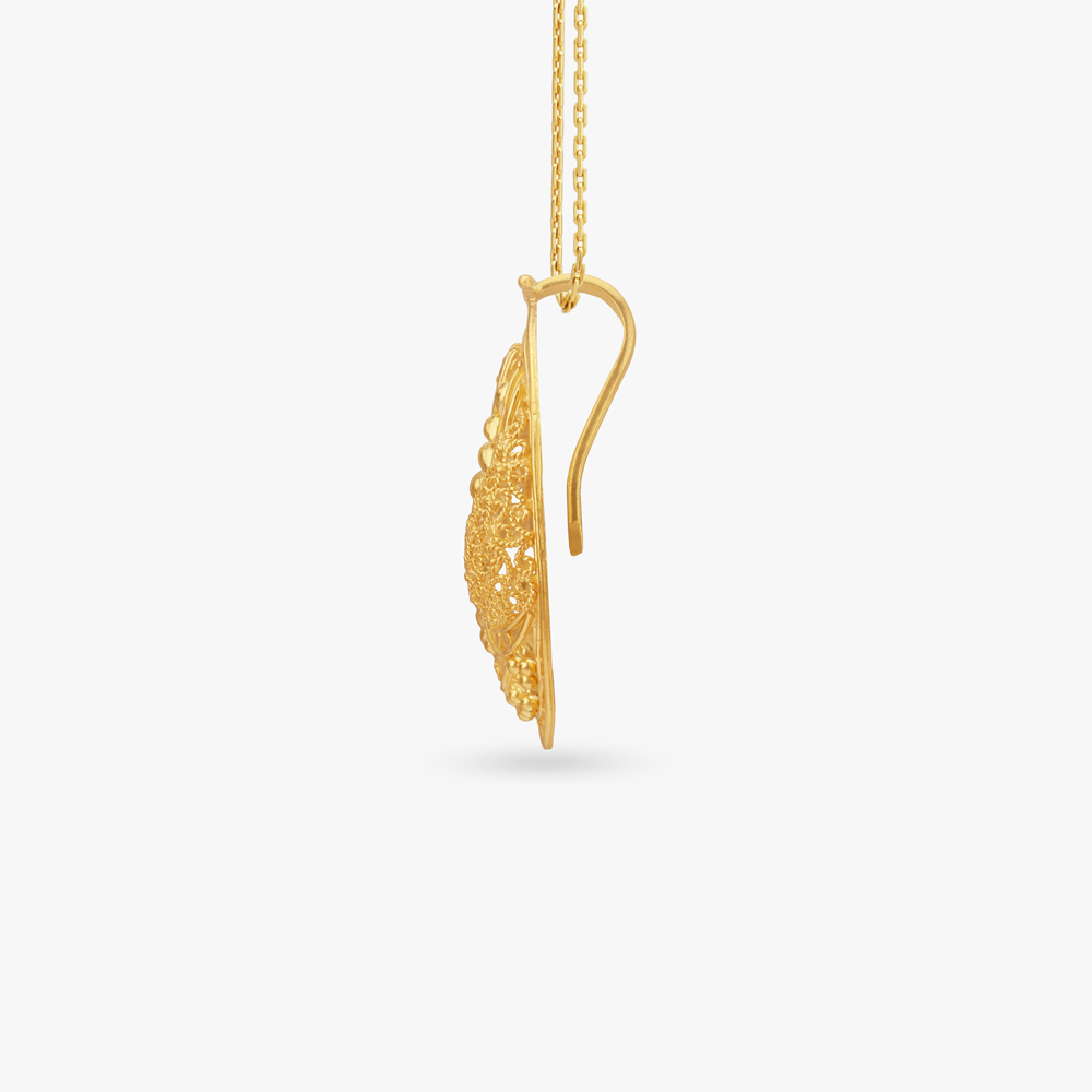 Tidal Drop Gold Pendant and Earrings Set,,hi-res image number null