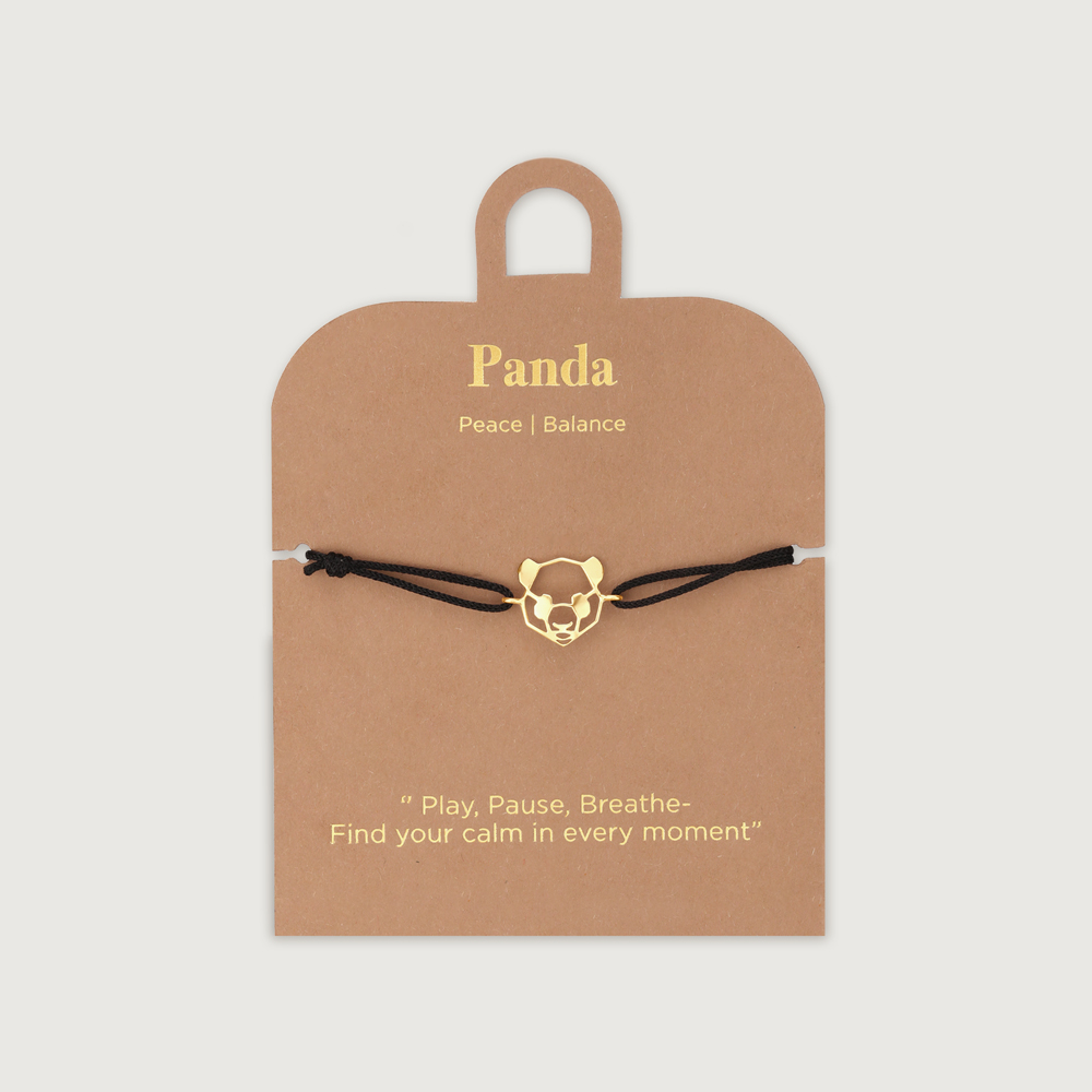 Cool Calm Panda Gold Bracelet,,hi-res image number null