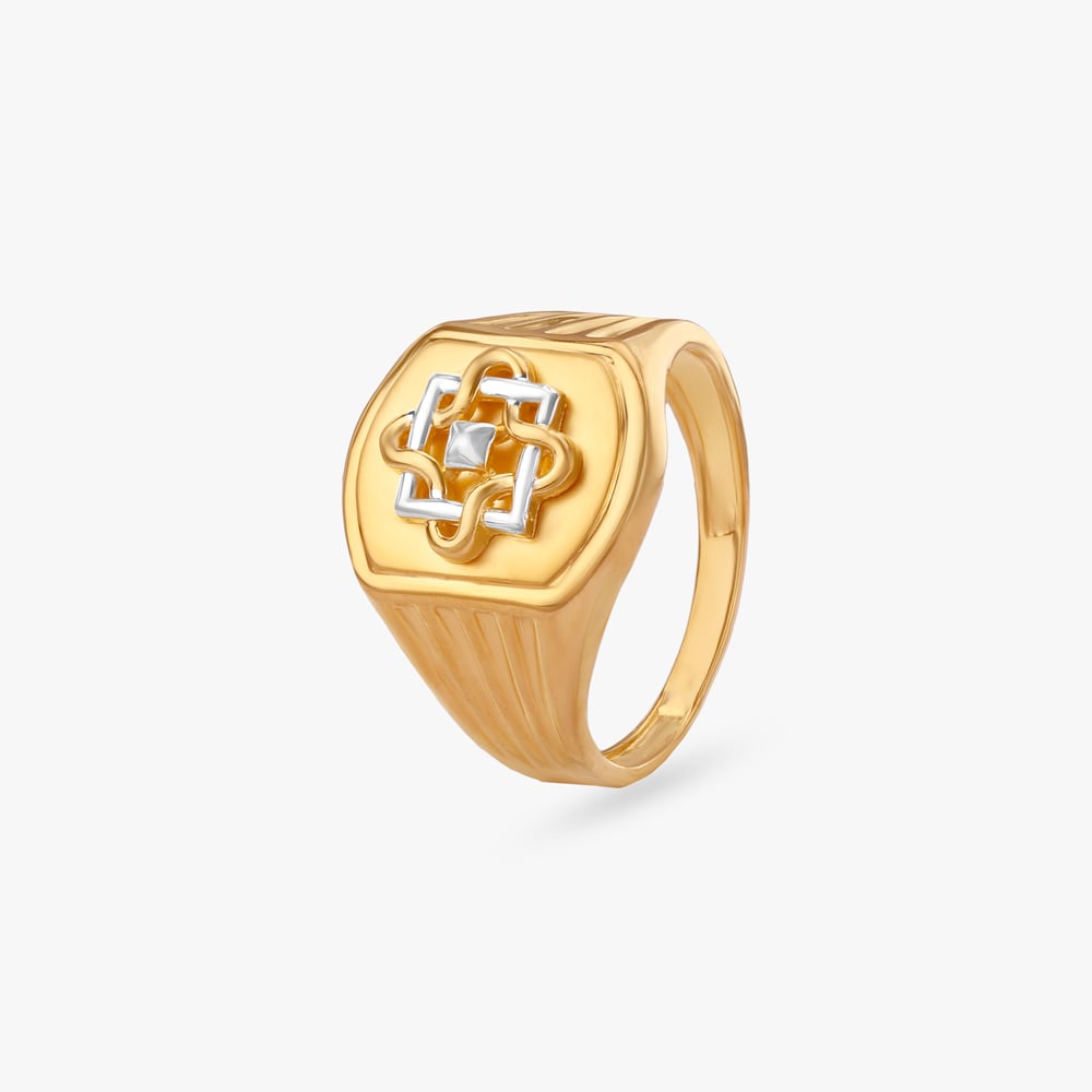 

Interwoven Knot Gold Ring For Men