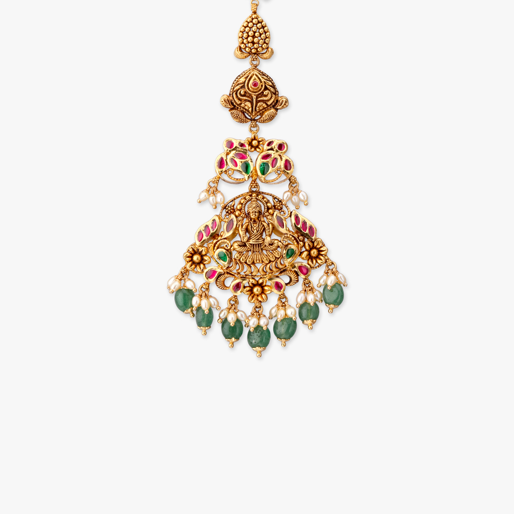 Divine Aviary Gold Maang Tikka,,hi-res image number null
