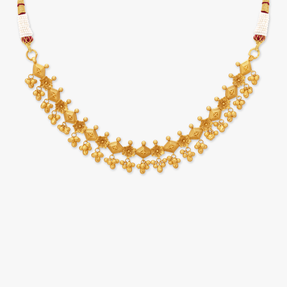 Ornate Bloom Gold Necklace Set,,hi-res image number null