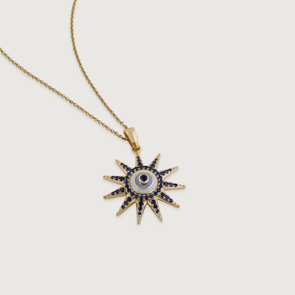 Star Protector Evil Eye Gold Pendant,,hi-res image number null