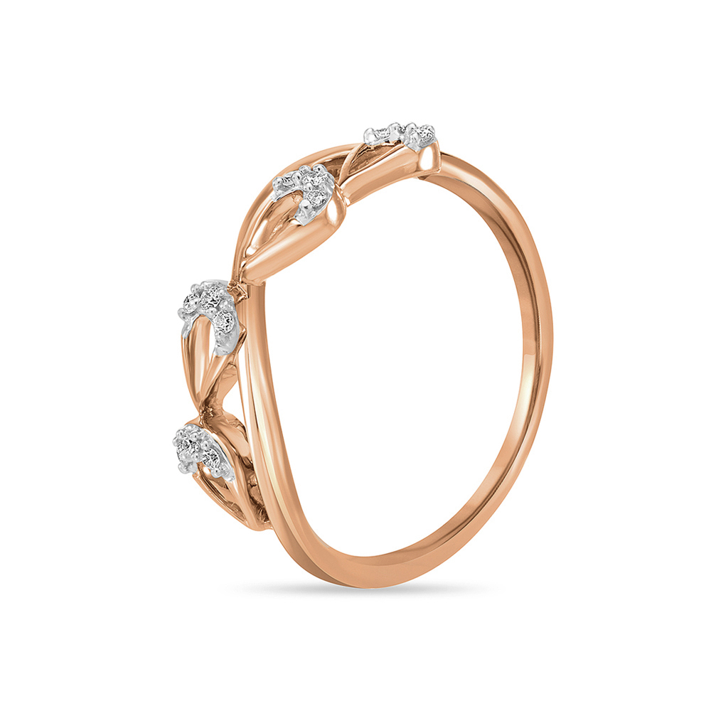 18 KT Pretty Diamond Rose Gold Ring