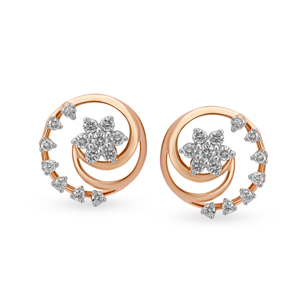 Enchanting Rose Gold and Diamond Drop Earrings