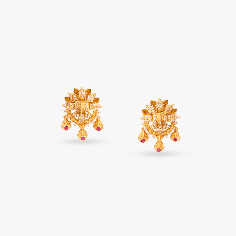 Crested Vine Gold Necklace Set,,hi-res image number null