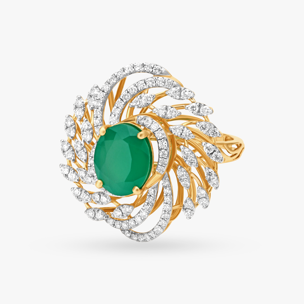 Lush Radiance Diamond and Onyx Ring,,hi-res image number null