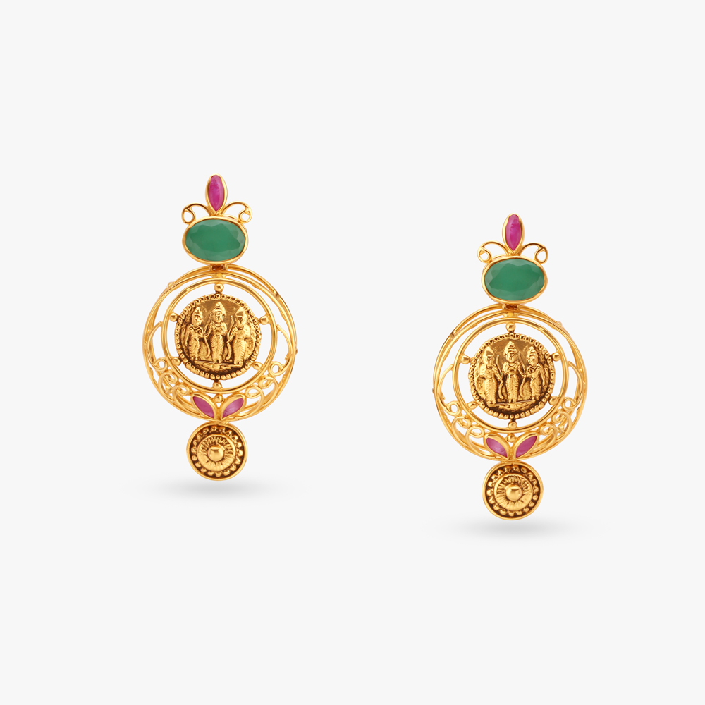 Blooming Grace Gold Drop Earrings,,hi-res image number null