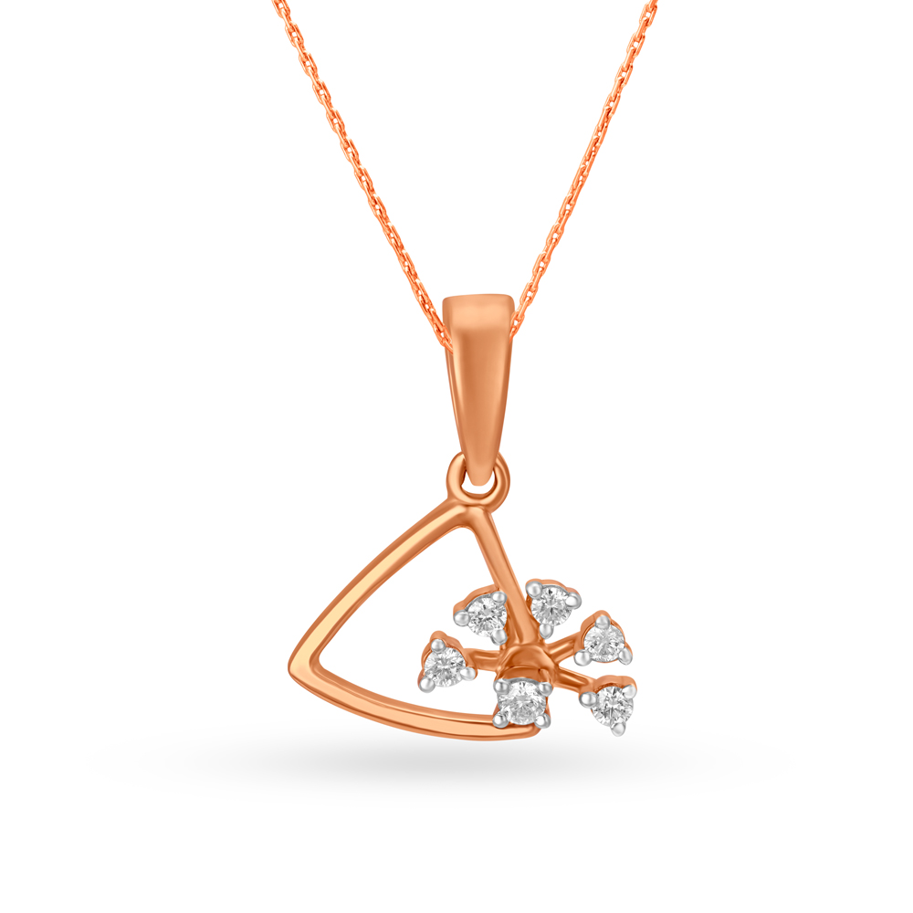 Look Like Sunshine In 18KT Gold Diamond Studded Pendant