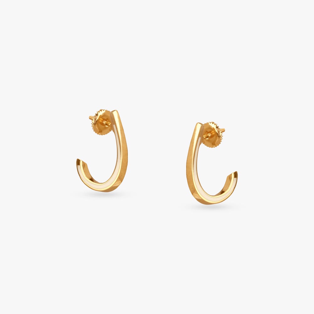 

Sway Curve Gold Hoop Earrings