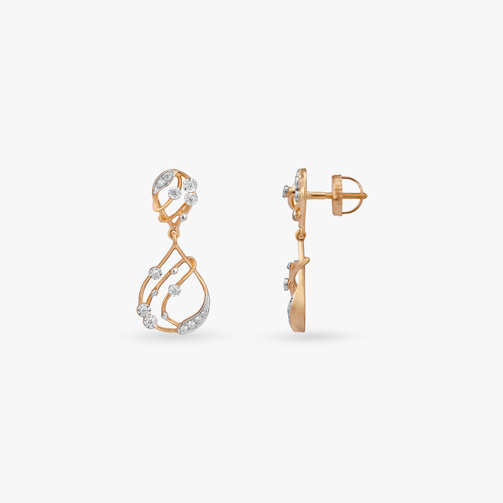 Sparkling Dewdrop Diamond Drop Earrings,,hi-res image number null