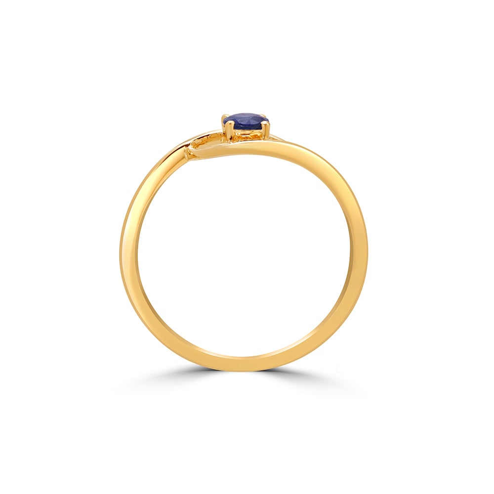 14KT Yellow Gold Evil Eye Finger Ring,,hi-res image number null