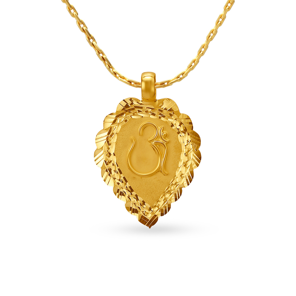 Sacred Om Gold Pendant,,hi-res image number null