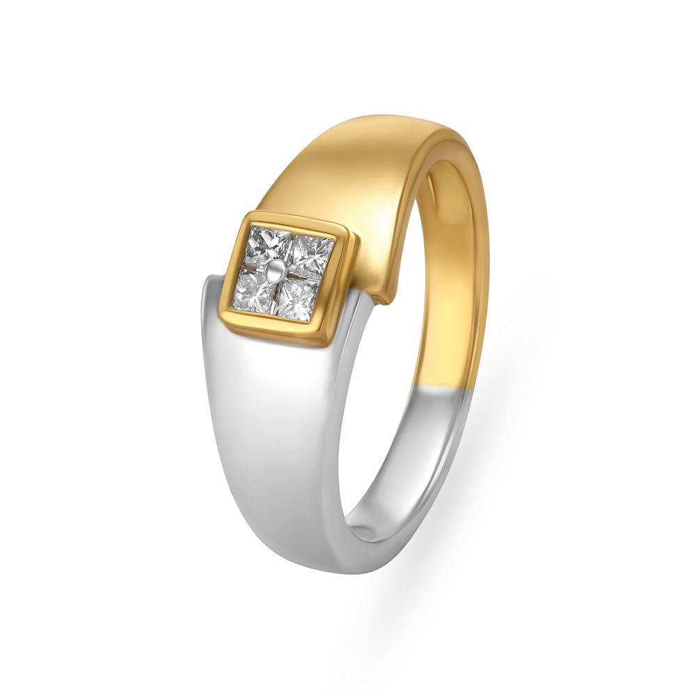 Urbane Five Stone Diamond Finger Ring For Men
