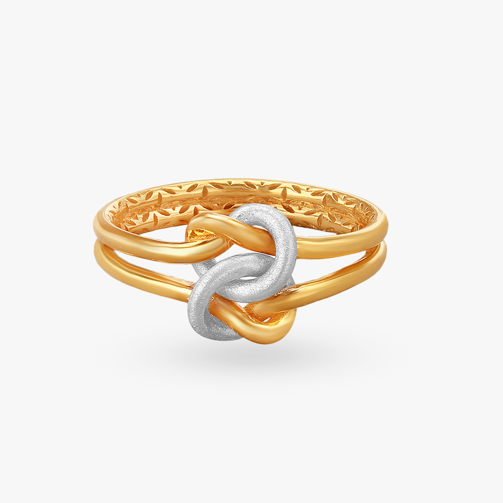 Infinity Knot Gold Finger Ring,,hi-res image number null