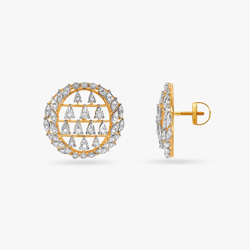 Shimmering Grid Diamond Pendant and Earrings Set,,hi-res image number null