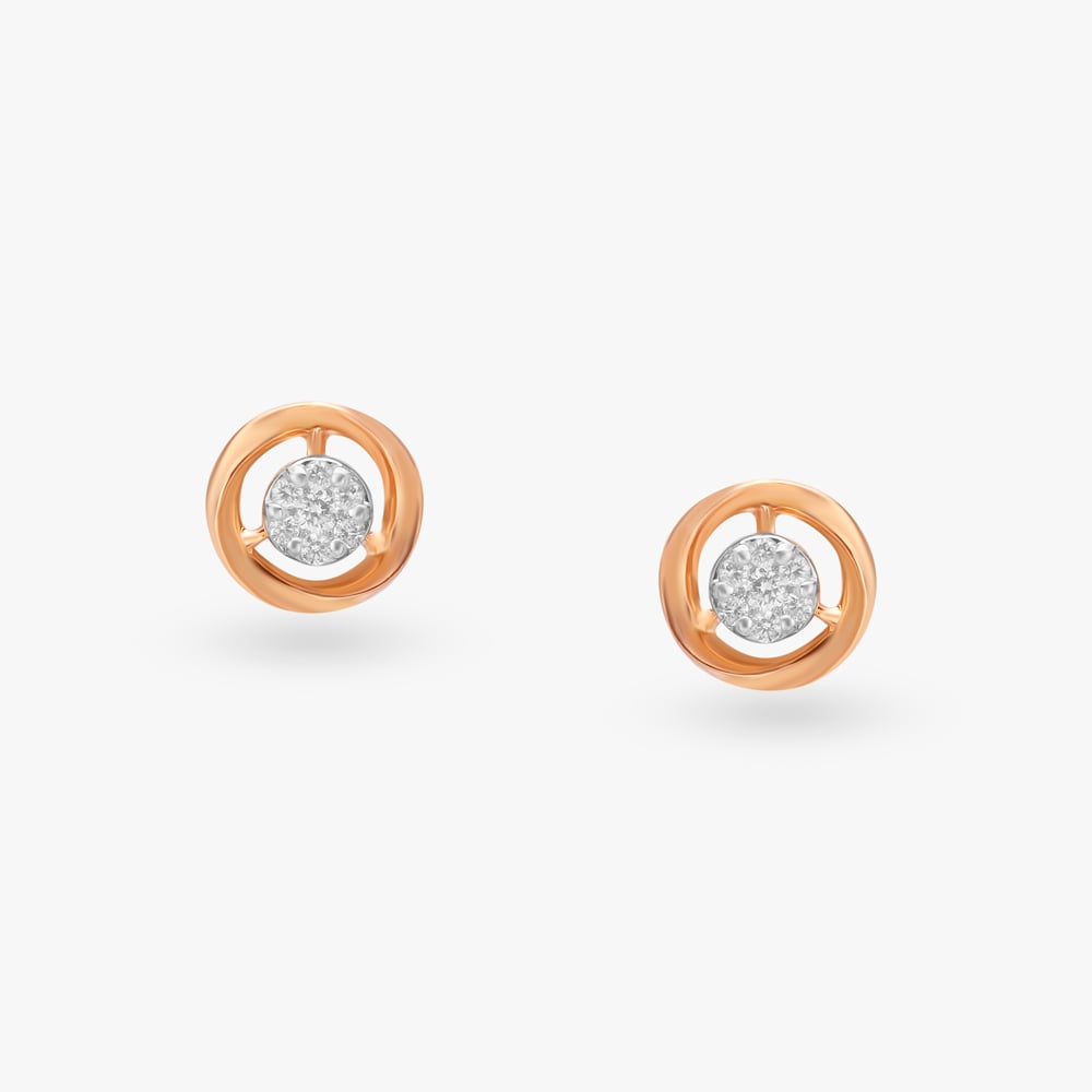 Round Diamond Stud Earrings,,hi-res image number null