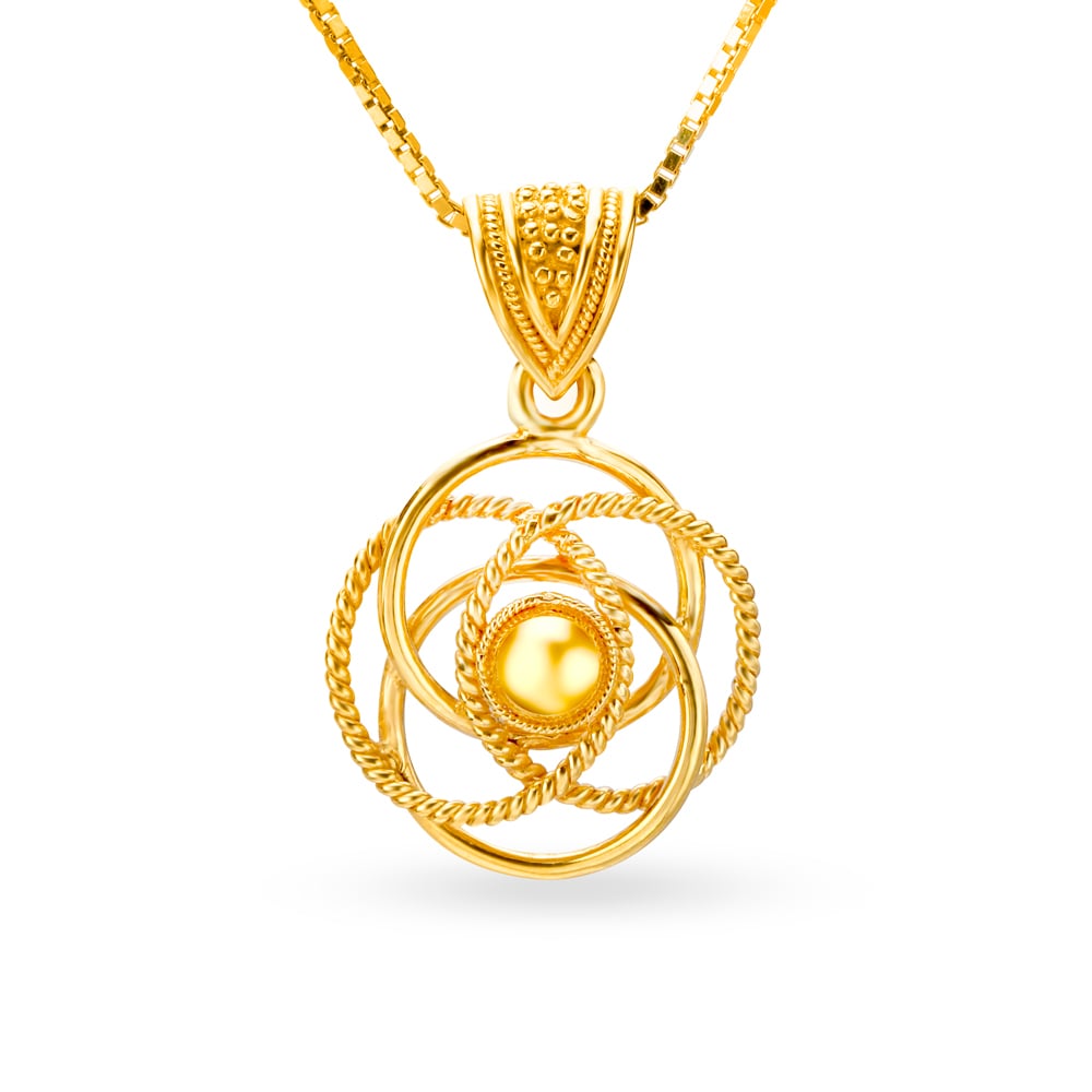 

Captivating Circlet Design Gold Pendant