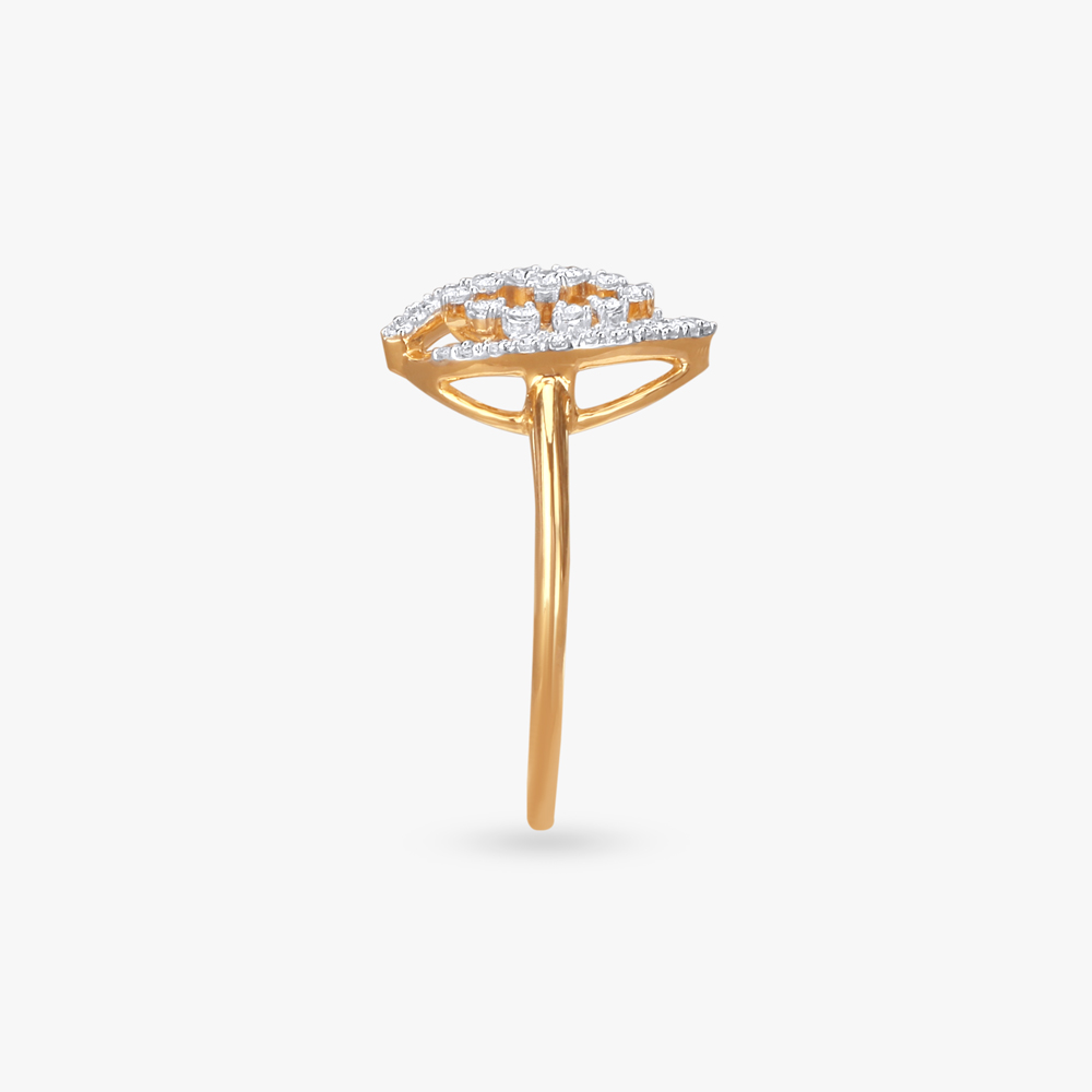 Graceful Floral Diamond Finger Ring,,hi-res image number null